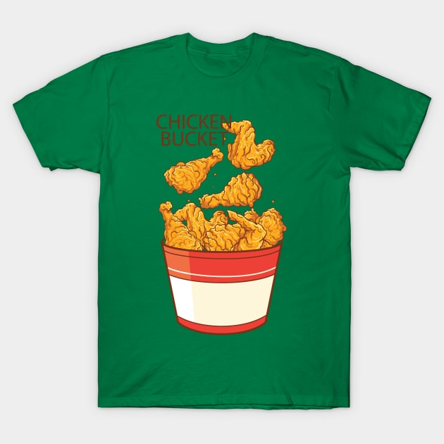 Chicken Bucket T-Shirt by Mako Design 